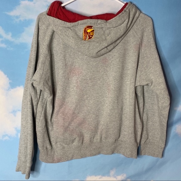 USC Trojans Kids Zip up Gray Hoodie size X-Large - Picture 8 of 10